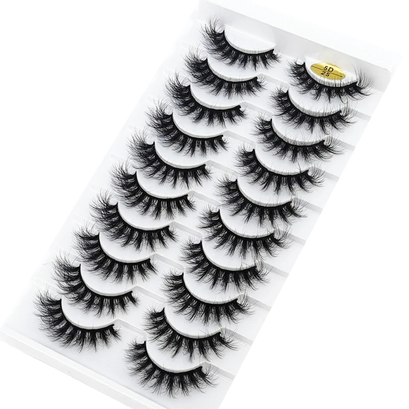 

NEW 10 Pairs 6D Faux Mink Eyelashes Natural Thick Long False 10-20mm Lashes Dramatic Fake Eyelash Eyes Makeup Extension Beauty