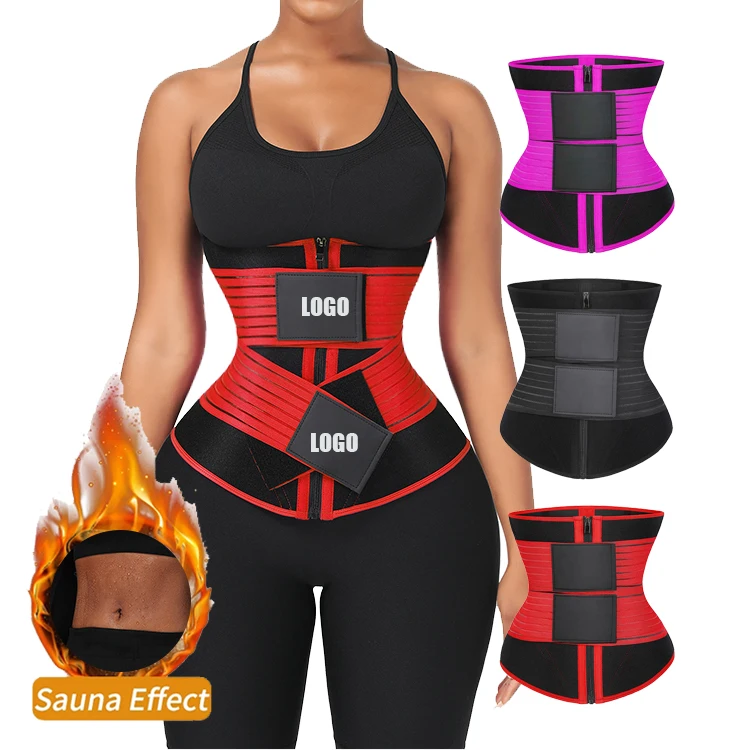 

Custom Logo Service Wrap Waist Trainer Body Shaper Neoprene Waist Burning Custom Waist Trainers Women, As show