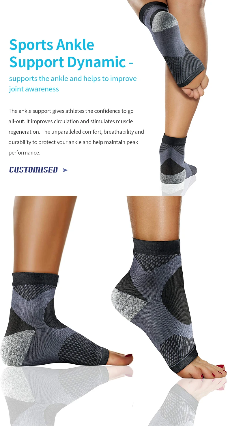 Enerup Plantar Fasciitis Knitted Sleeve Sport Band Tobillera Elastica Support Ankle Foot Orthosis Brace