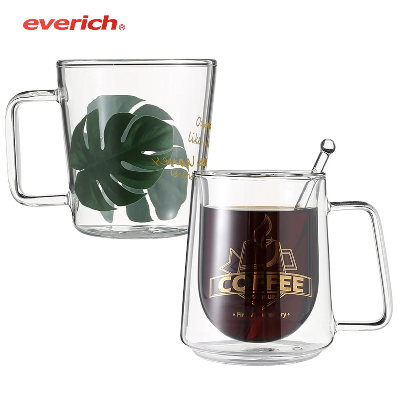 

Hot Sale Glass Travel Coffee Mug Custom Logo Double Wall Tumbler Tea Cup with Silicone Sleeve