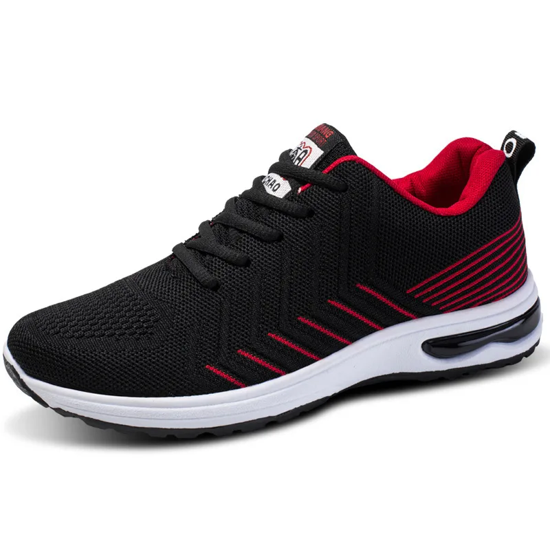 

2021 new running shoes cross-border flying knitted sports men's shoes, Customerized