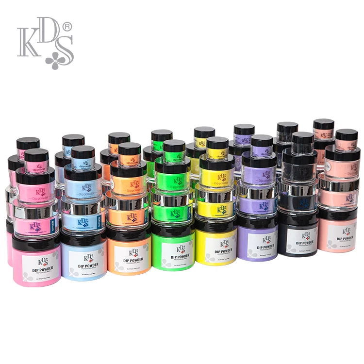 

Glitter Color Natural Clear KDS Acrylic 3 in 1 Nail Supplies Dipping Powder Nail System, 432 colors in stock