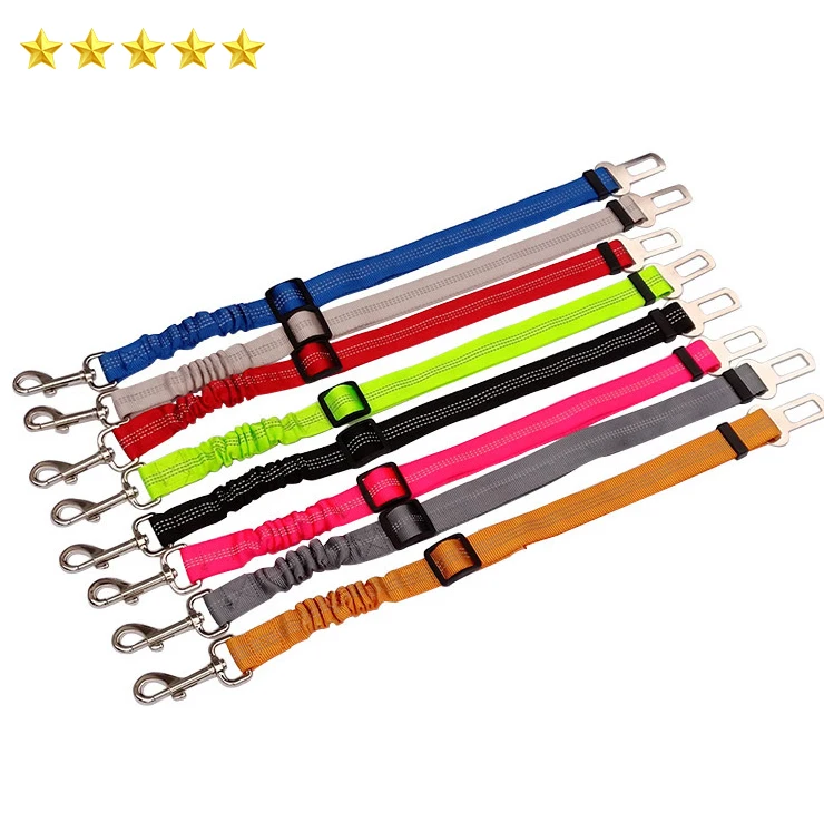 

Manufacturer Wholesale Adjustable Multi-colors Pet Dog Seat Belt Elastic Nylon Dog Belt
