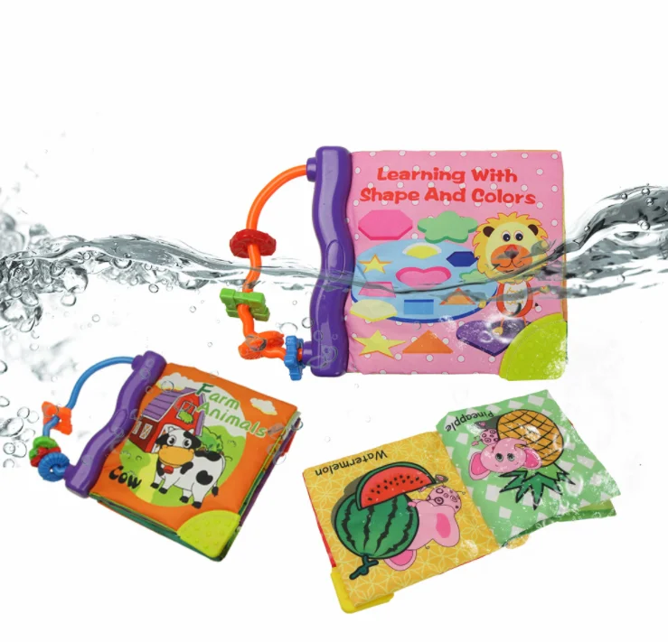 

Children Early Education Cloth Book with Built-in Ring and Color Ring design Chew-able and Washable Toyy