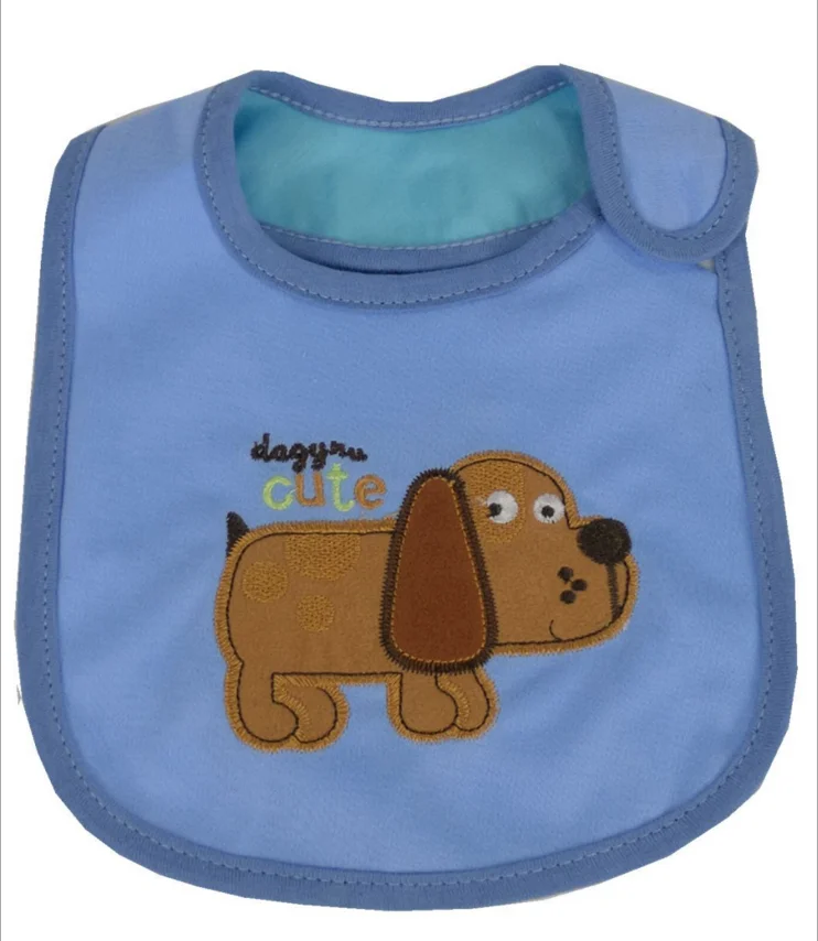 

wholesale nice price fashion Personalized Animal Roll Up Designer Printing Waterproof Dog Pattern Baby Bib