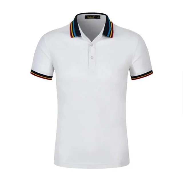 

Wholesale custom logo polo shirts man t-shirt casual polo t-shirts polyester stand collar embossed polo shirt for men