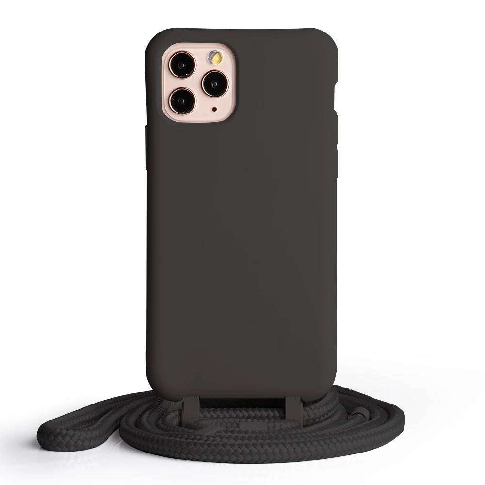 

2020 New Trend Phone Cases Silicon Handy Colors Necklace Phone Case For Iphone For Samsung