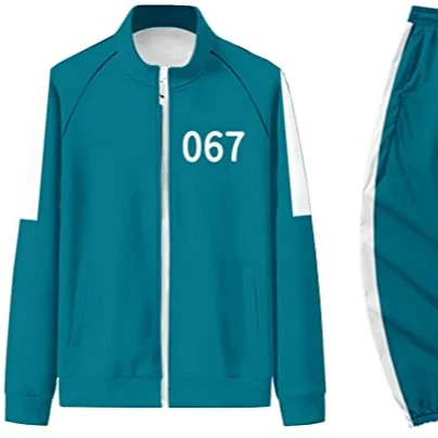 

Hot Sale Squid Game Costume Jacket Sweatshirt Pants Suits Cosplay Halloween Costume for Men Women