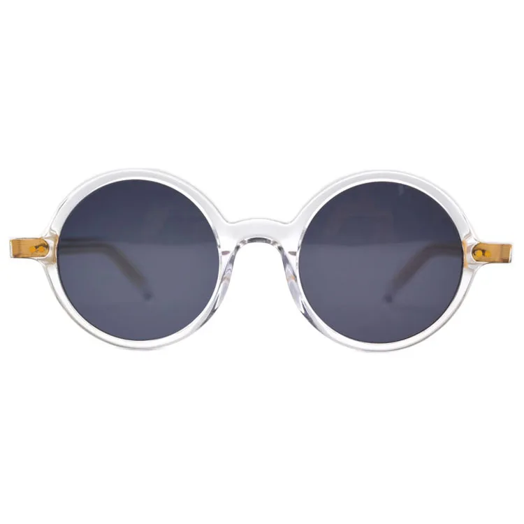 

leon retro round polarized actate sunglasses