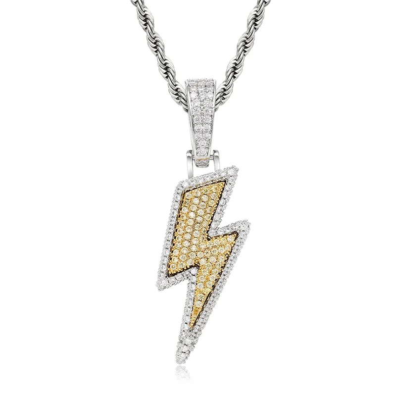 

AJ015-PE New Arrival Hip Hop Jewelry Full Iced Out The Flash Pendant Mens Lighting Design Charm Pendants