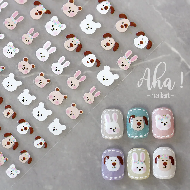 

2D Cartoon nail stickers Nail Art stickers Fashion transfer printing free shipping manicure accessories, Colorful