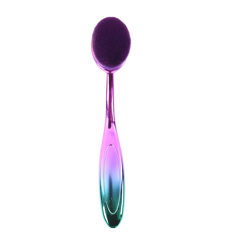 

Zhengyi colorful makeup brush foundation tooth style flat foundation brush for BB cream liquid foundation brush kabuki