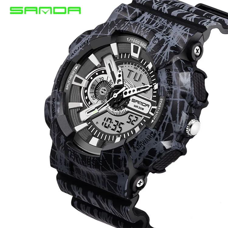 

Sanda 799 Fashion Mens Digital Watches Waterproof Outdoor Children's Electronic Sport Watch G-style Military Relojes Hombre