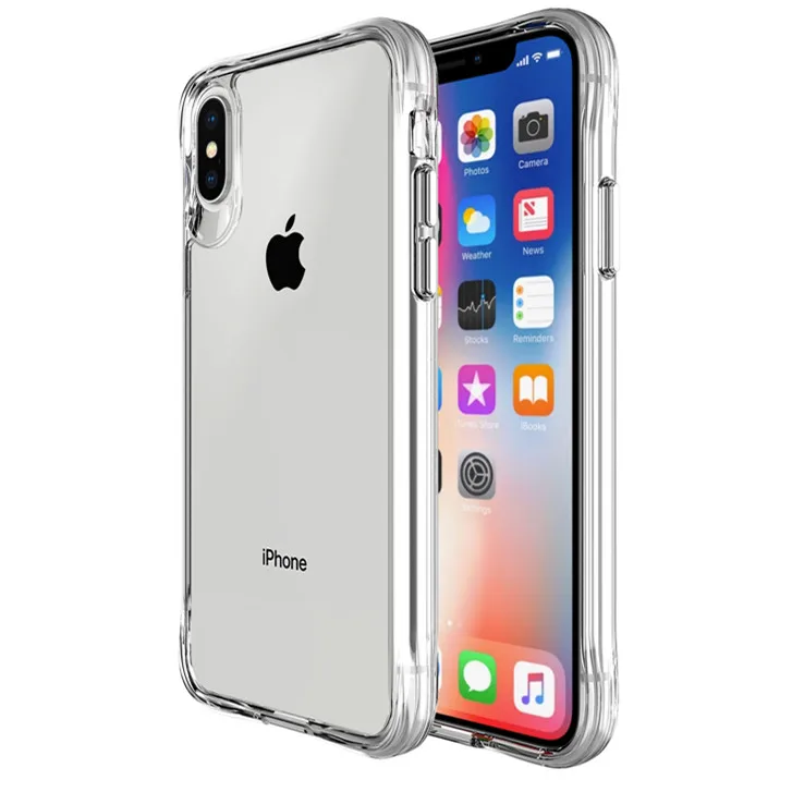 

TPU PC Transparent Clear Shockproof Camera Protection Mobile Phone Case cover for iphone X/XS