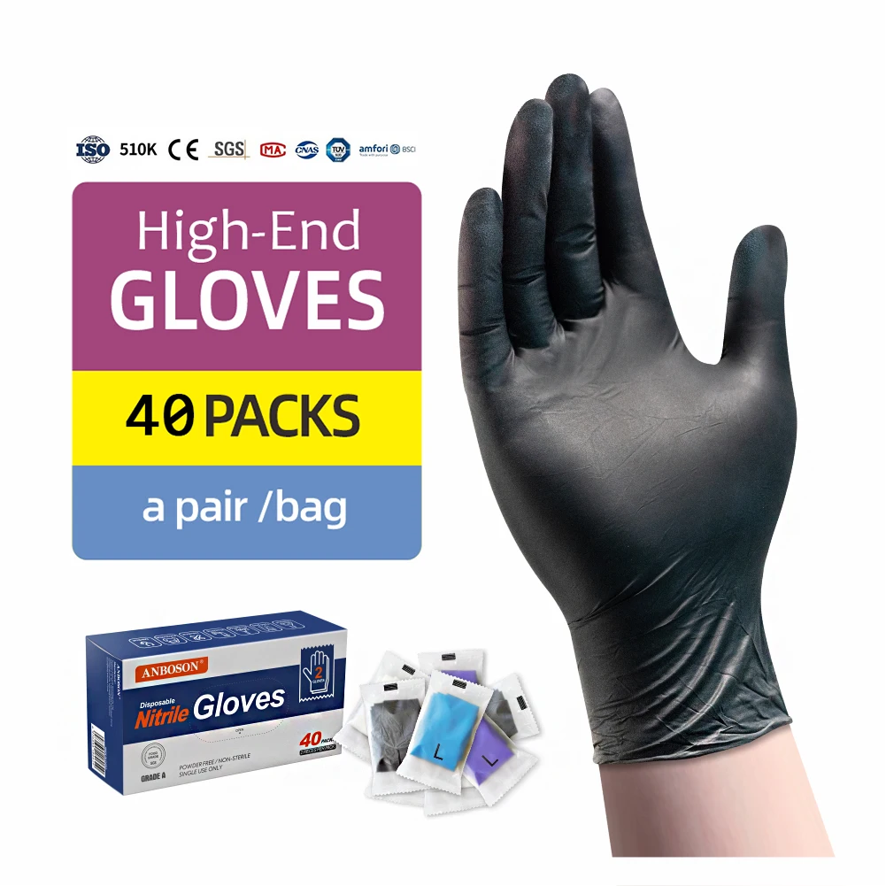 Perfect Durability and Flexibility Nitrile Kitchen Food Handling Gloves Disposable for Household and Restaurant Use