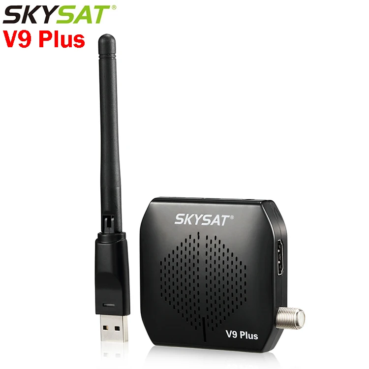 

Hot Selling CCCam Receiver DVB-2 SKYSAT V9 Plus Support USB WiFi Powervu Newcamd Mini HD Satellite TV Receiver