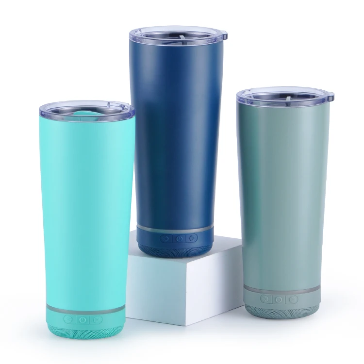 

17oz Sublimation Speaker Cup Stainless Steel Wireless Music Cups Double Wall Sublimation Tumbler With Speaker