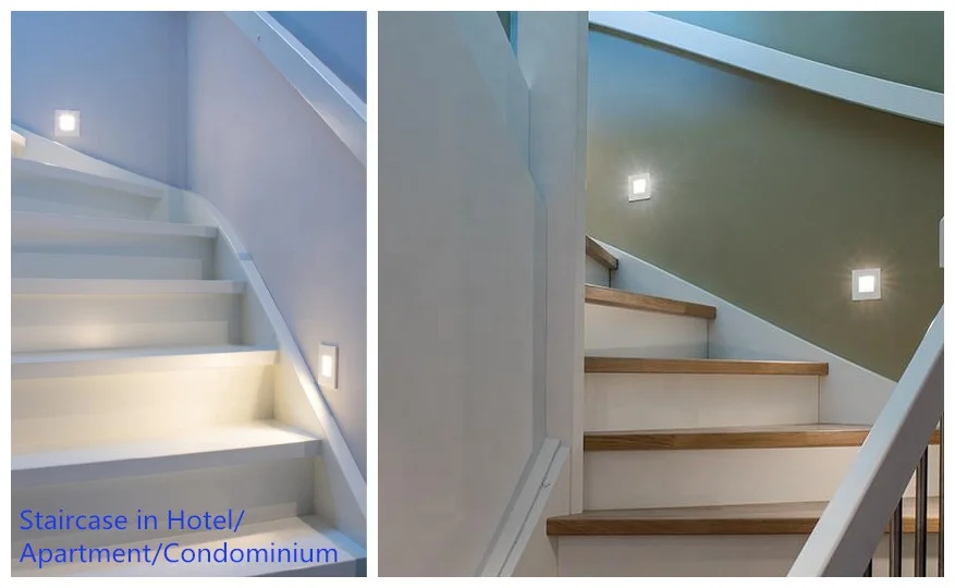 luz led empotrada de 1 5 w para escalera con sensor de movimiento para pasillo escaleras buy luz de paso led luz de paso led montada en la pared luz