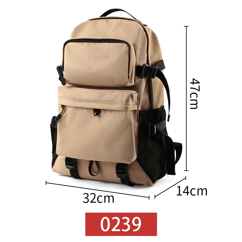 

2021 Oxford Fabric Large Capacity Backpack for Everyday Lightweight Fashion Backpack High School College Waterproof Men Black, Black/white/khaki