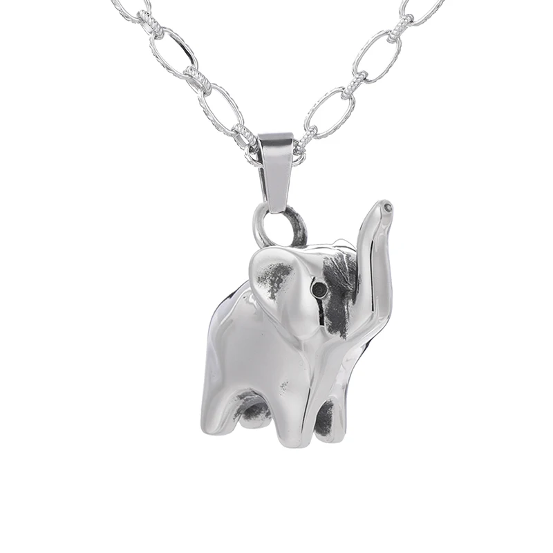

high quality stainless steel 361 punk elephant pendant necklace, Picture shows