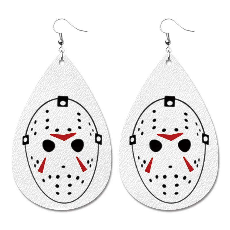 

2021 Halloween Jewelry Horror Thriller Clown Bloodstain Charm Halloween Earrings For Decoration