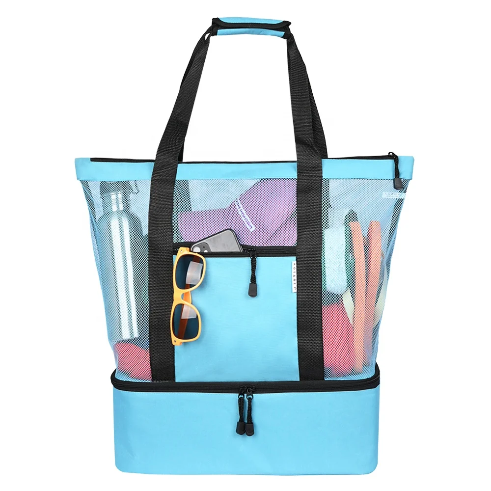 

Oversize Mesh Beach Tote Bag Shoulder Beach Cooler Bag