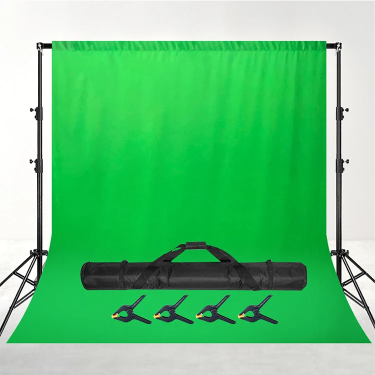 

6.5*9.8ft Green Chromakey Muslin Backdrop Cloth Background Screen with 3 Clamps for Studio Video Photo Photography, Gree,blue,white,black etc