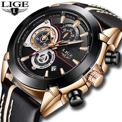 

LIGE 9863 High End Brand Relojes Quality Mens Quartz Wristwatches Luminous Waterproof Mens Casual Fashion Business Watches