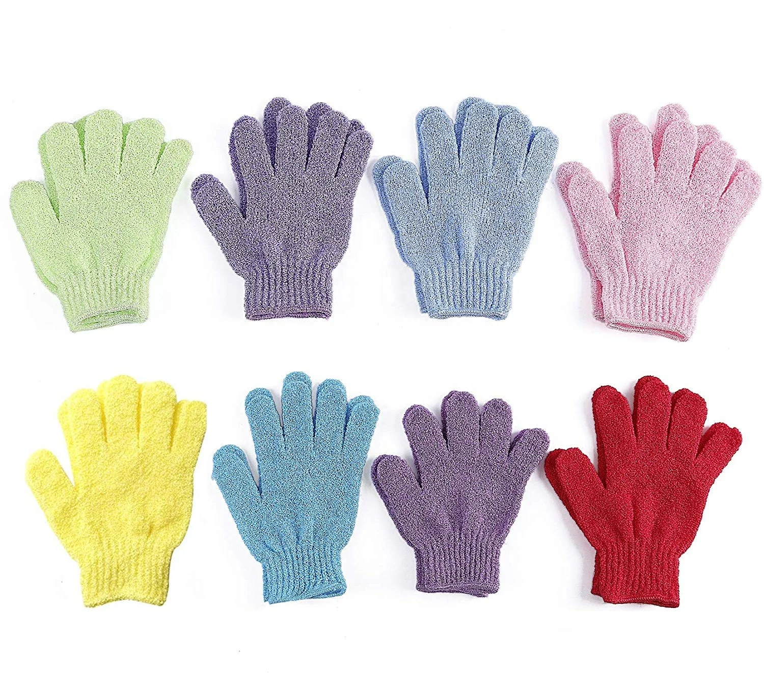 

Nylon Body Scrubber Shower Glove Spa Massage Bath Exfoliating Gloves, Multiple colors