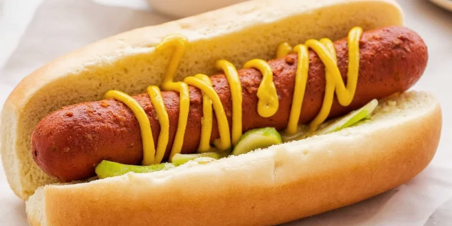 Final plated hot dog masterpiece
