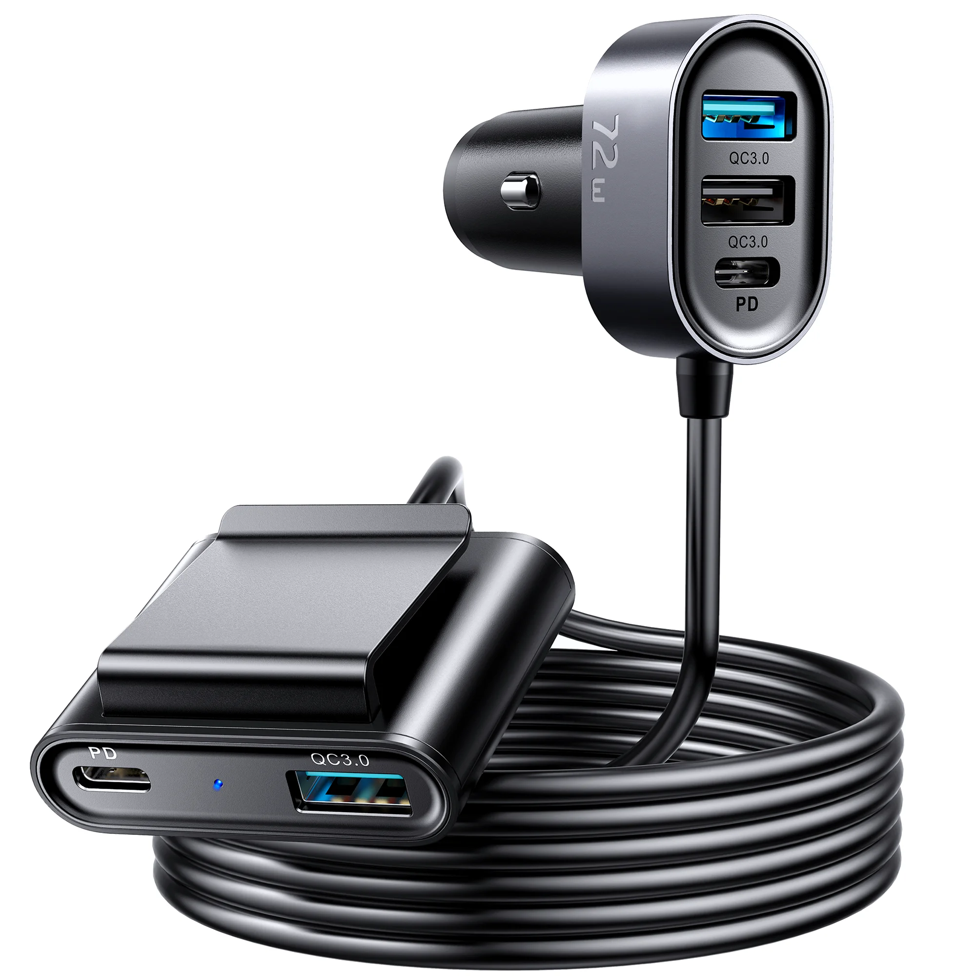 

JOYROOM 2021 New Product Hot 5 Prot 72W Fast PD Charger QC3.0 Travel Charger C Type Wholesale Amazon Top Seller USB Car Charger