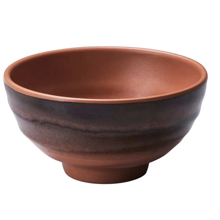 

wooden brown color 5 inches Melamine Small Miso Soup Cereal Bowls for hotel Restaurant, Multicolor