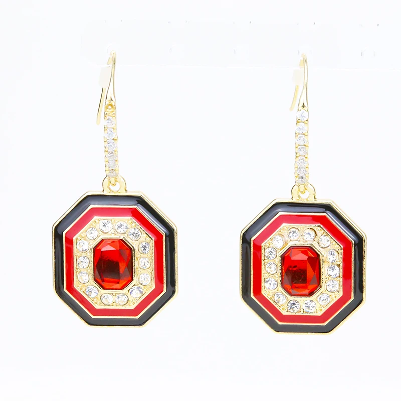 

Latest Design Fashion colorful multi shapes Pendant geometric earrings Accessories Jewelry