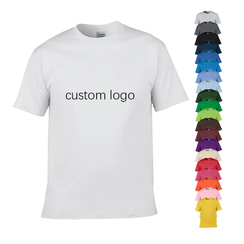 High quality 100% cotton 180g o-neck custom tshirts plain blank tshirt men