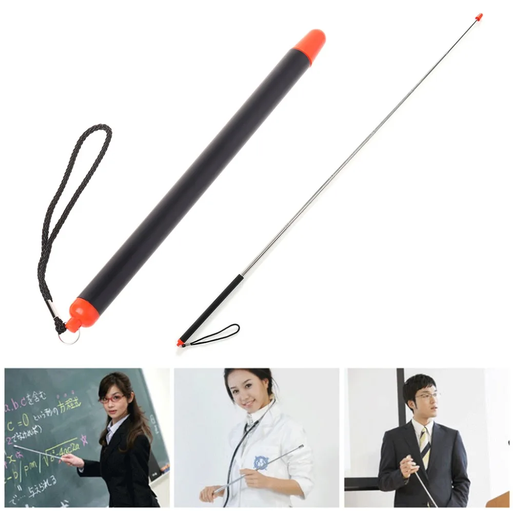

Free Shipping 1.2M Telescoping Teacher Pointer Pole Stick Stainless Steel Extending Retractable Whiteboard Hand Teaching Supply