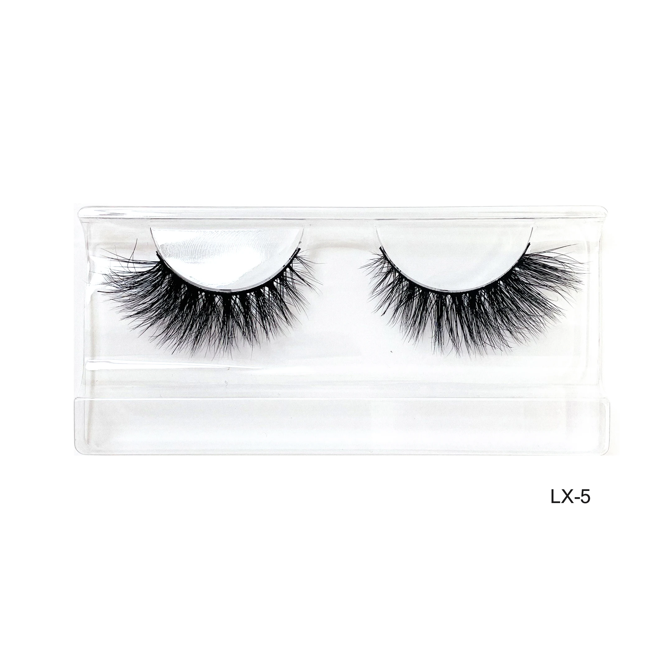 

Super long 25mm Eyelash Packaging Box mink 6D eyelashes, Black color