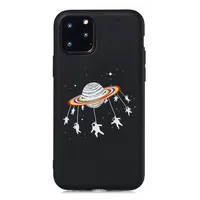 

2019 Funny Soft Black Matte TPU Case for iphone 11 Pro Max Printed Case Cute