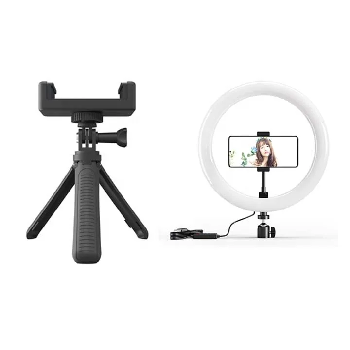 

Starbea Wholesale Ring Light with Tripod Stand 3200-6000K 10 inch Ring Live Fill Light Selfie Ring Light for Live Broadcast, Black