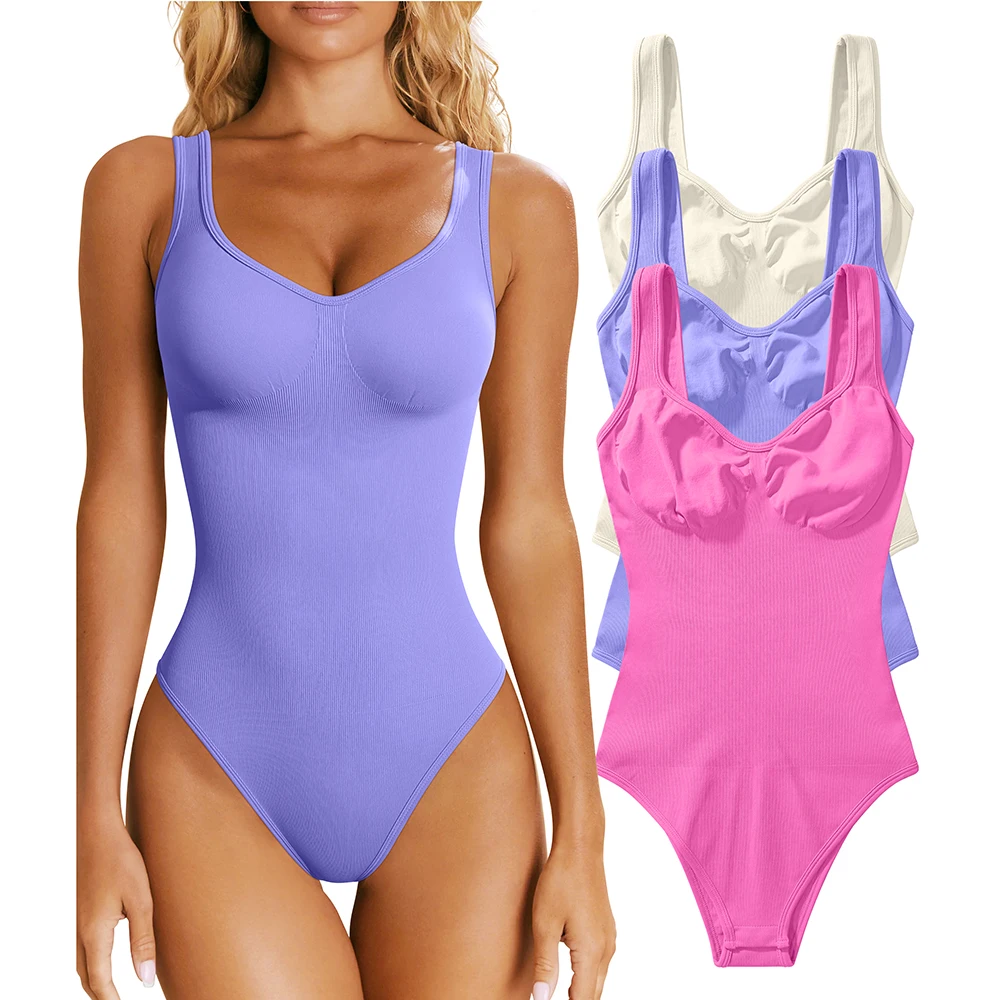 Women's Sexy One Piece Top Knitted Rib Sports Top Comfortable High Elastic Seamless Sleeveless Bodysuits