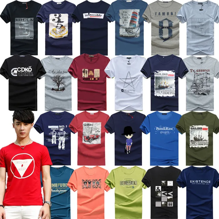 

Wholesale 100% cotton custom men's T-shirt men's large size short sleeve casual casual fashion top