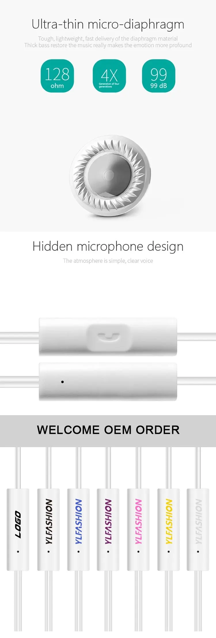 Europe standard high quality cartoon PVC customized logo earphone for promotion with box packing - ANKUX.COM