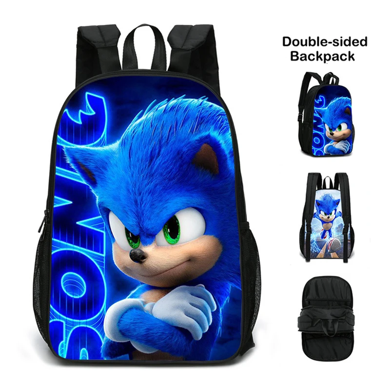 

MOQ 1pc Custom Double Side Backpack for Primary Students Fashion Gift Kids Children 3D Print Anime Cartoon School Bag Book Bags