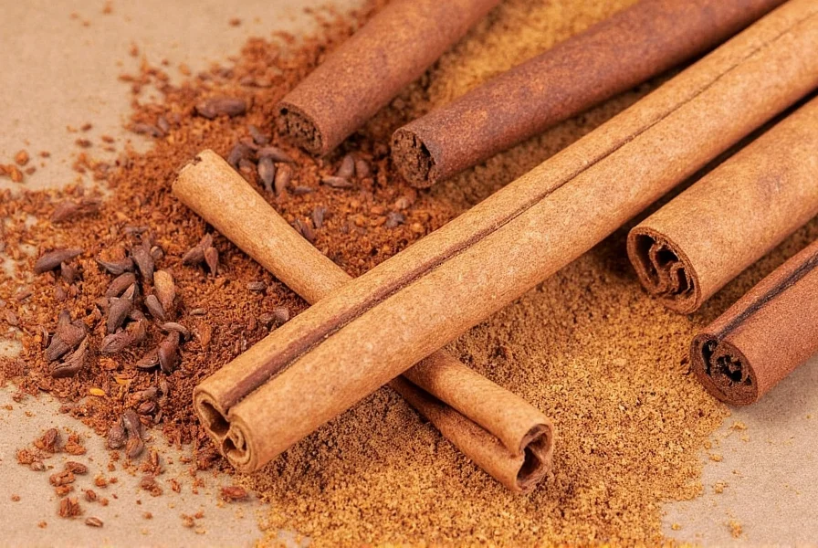 Hand grinding Ceylon cinnamon sticks using a mortar and pestle