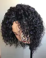 

Wholesale 100%Cuticle Aligned virgin human Brazilian Hair kinky curly 13*4 Lace Front Bob Wigs Full and Thick for black woman