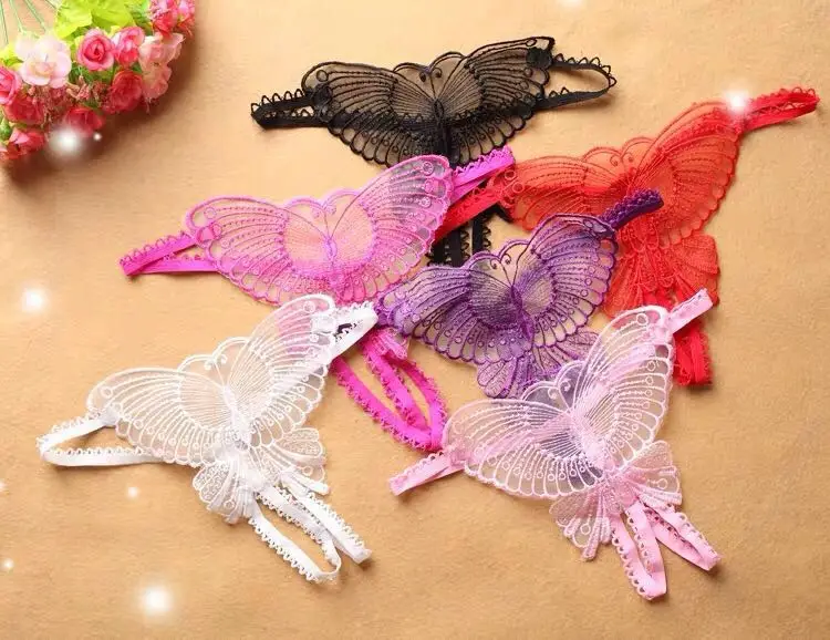 Hot Sale Butterfly Sexy  Lace Lingerie Women G-String Underwear Panties