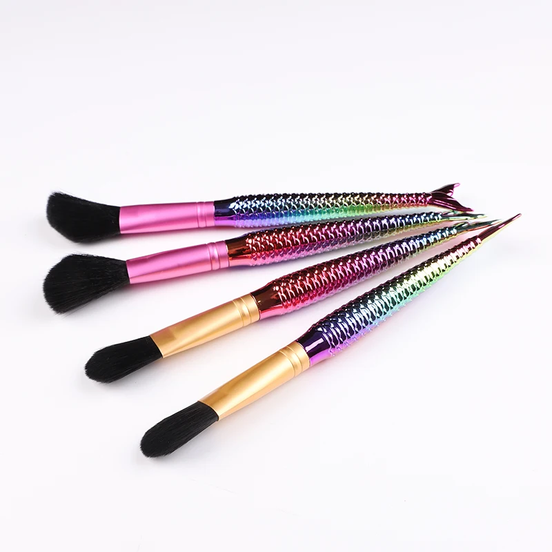 

Nail Art Soft Brush Fiber Hair Plastic Handle Dust Brush Glitter Cleaning Brush