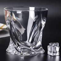 

European Style Amazon Hot Selling High Quality Whisky Glass Glassware Lead-free Twist Whiskey Glass Scotch Glass