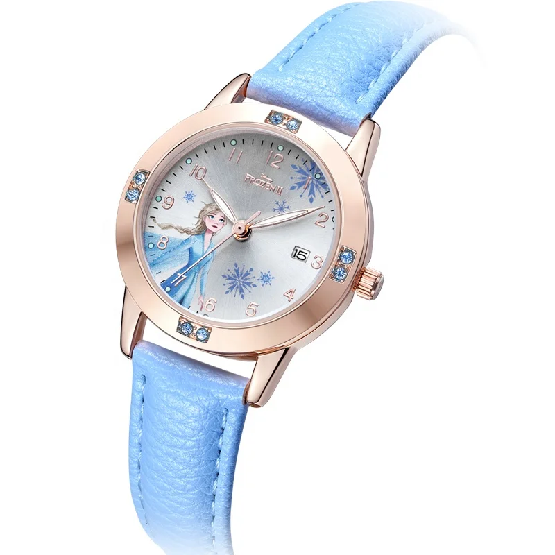 

Frozen 2 Design Japan PC22 Quartz Movement Date Display Kids Wrist Watch with Disney FAMA