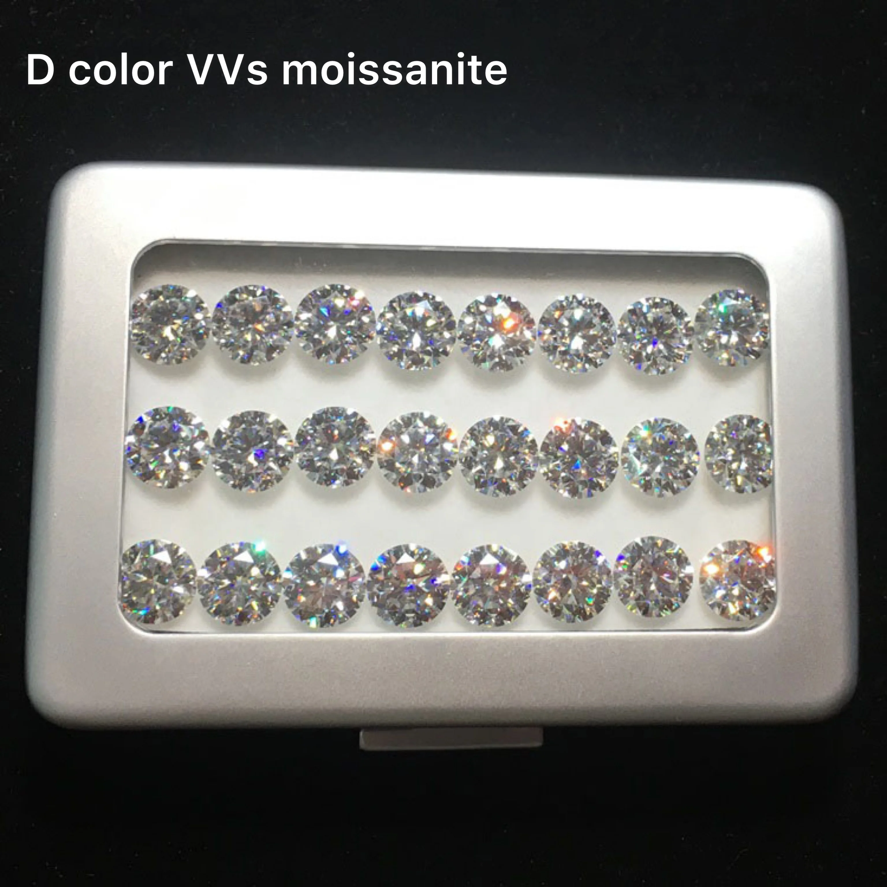 

In stock GRA certificate round moissanites diamond D color VVS moissanite loose stone