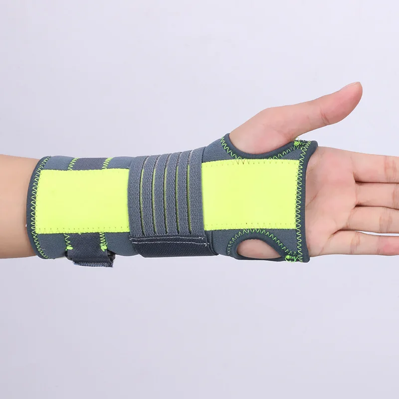 

Sports Fitness Gym Adjustable Splint Wrist Protector guards wraps Brace Thumb Stabilizer Wrist support, Red yellow green